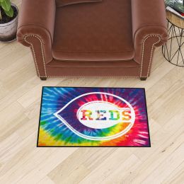 Cincinnati Reds Tie Dye Starter Doormat - 19 x 30