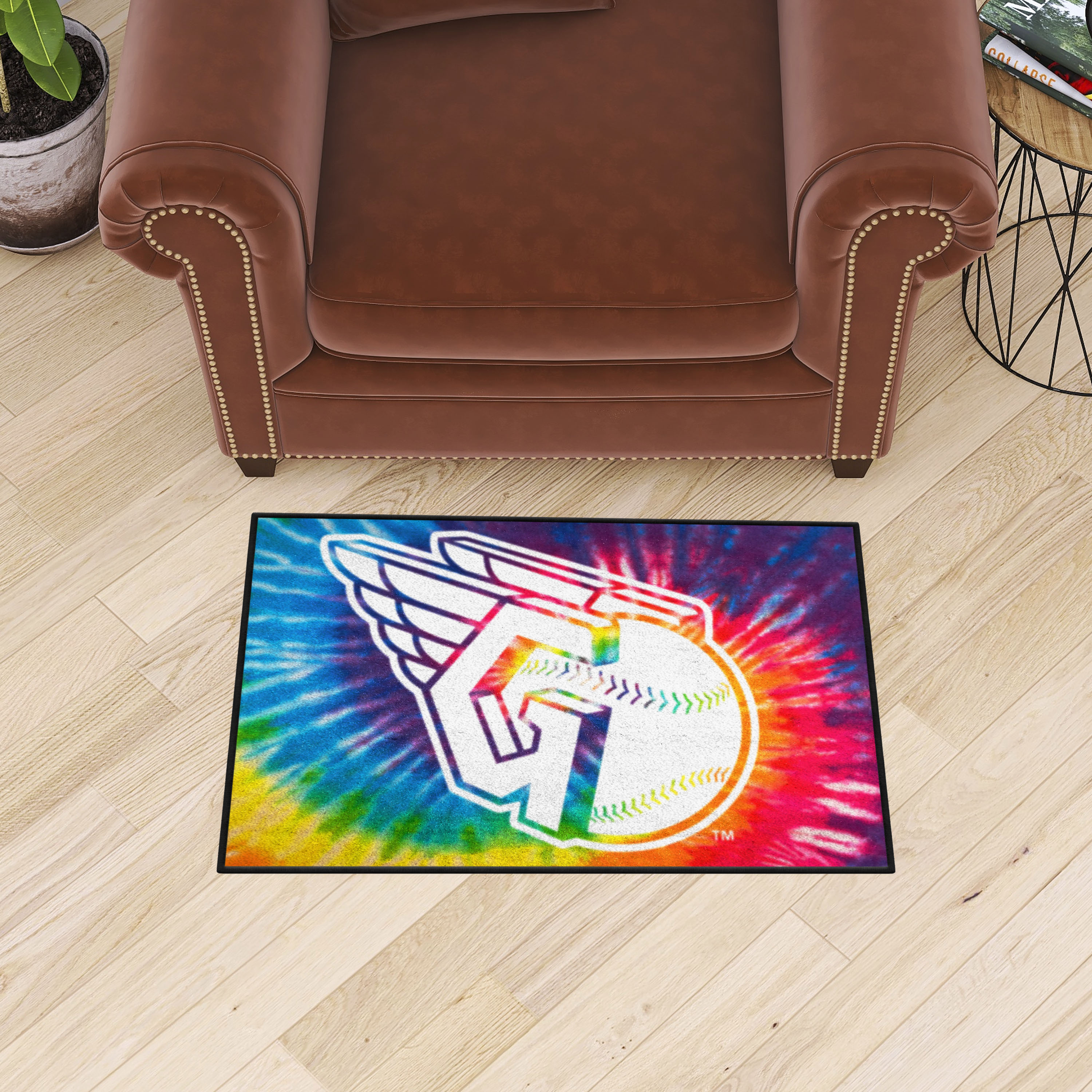 Cleveland Guardians Tie Dye Starter Doormat - 19 x 30
