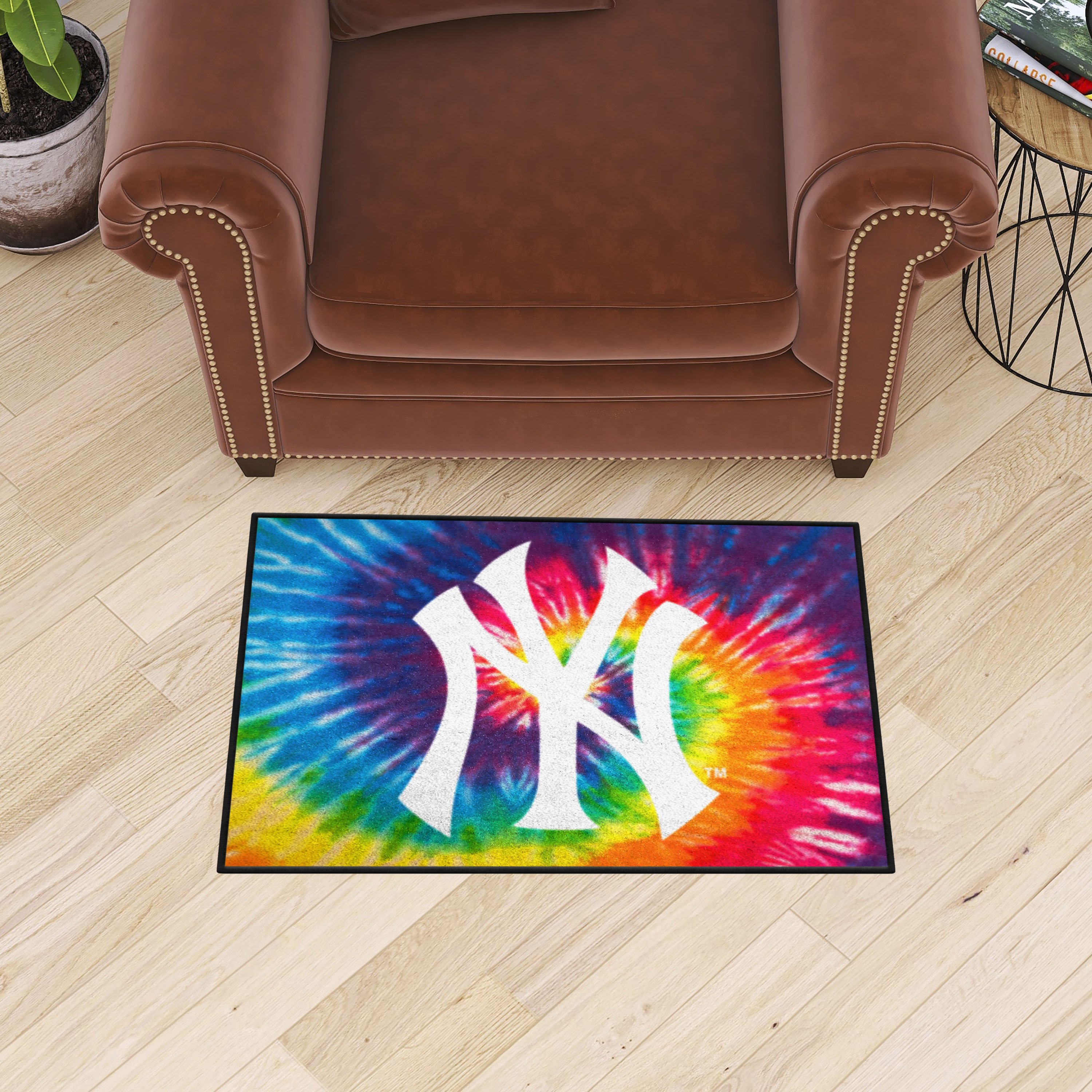 New York Yankees Tie Dye Starter Doormat 19 x 30
