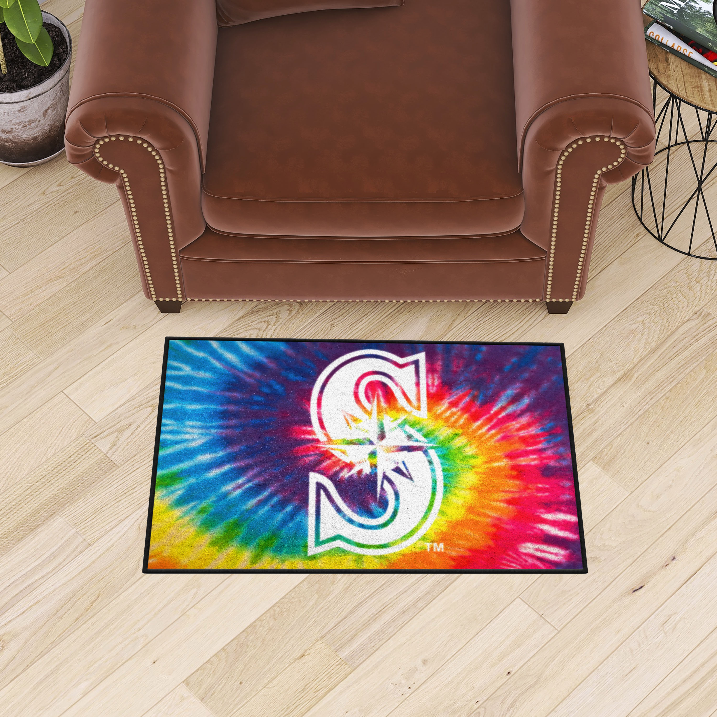 Seattle Mariners Tie Dye Starter Doormat - 19 x 30