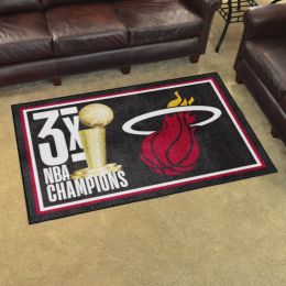 Miami Heat Champion Area Rug - 4' x 6' Nylon