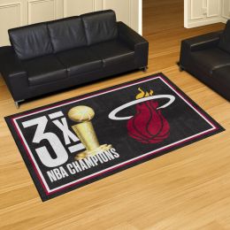 Miami Heat Champion Area Rug - 5' x 8' Nylon