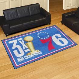 Philadelphia 76ers Champion Area Rug - 5' x 8' Nylon