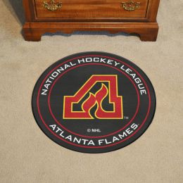 Atlanta Flames Retro Logo Hockey Puck Shaped Area Rug