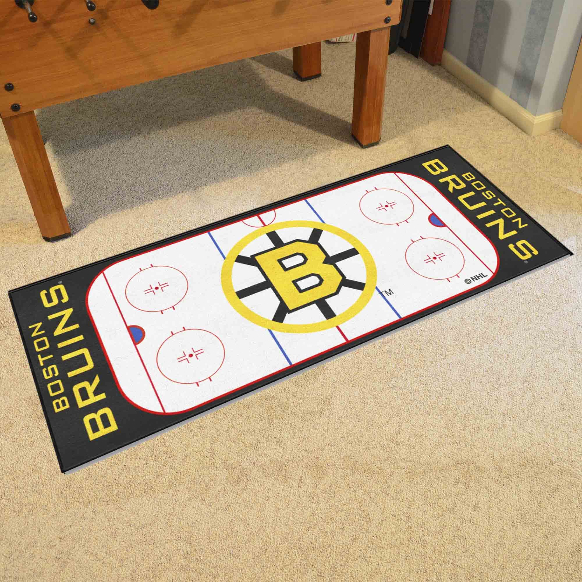 Boston Bruins Retro Alt Logo Rink Runner Mat - 29.5 x 72