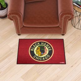 Chicago Blackhawks Retro Moscot Starter Mat - 19 x 30