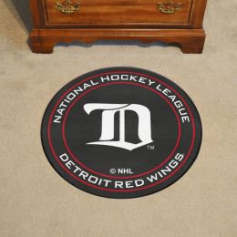 Detroit Red Wings Retro Logo Hockey Puck Shaped Area Rug
