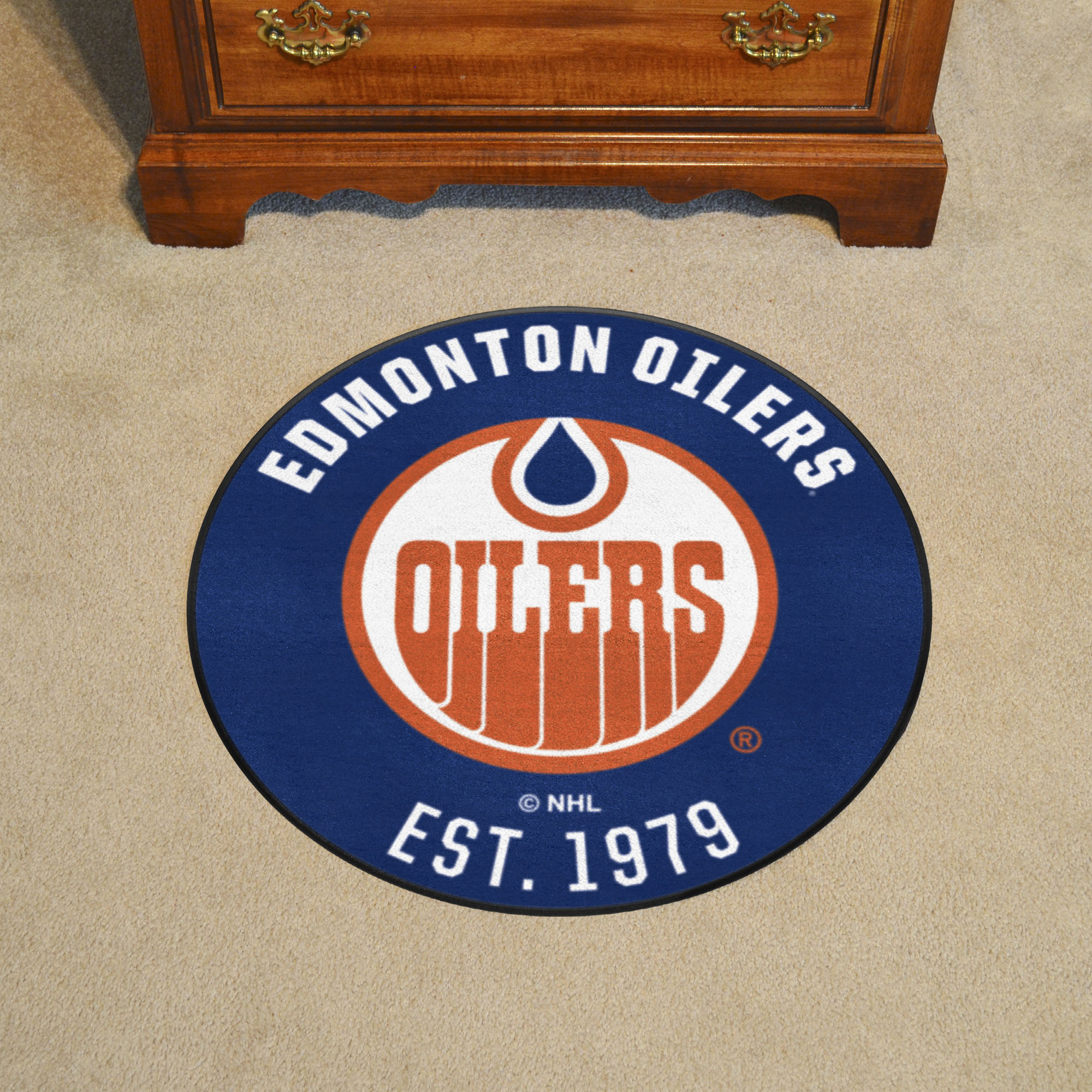 Edmonton Oilers Retro Logo Roundel Mat - 27"