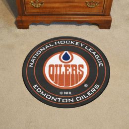 Edmonton Oilers Retro Logo Hockey Puck Shaped Area Rug