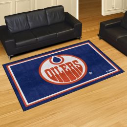 Edmonton Oilers Retro Logo Area Rug - 5' x 8' Nylon