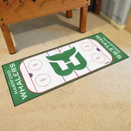 Hartford Whalers Retro Logo Rink Runner Mat - 29.5 x 72