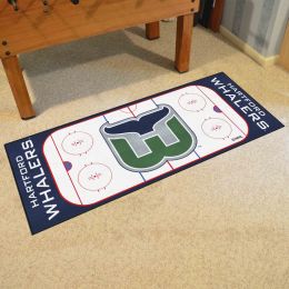 Hartford Whalers Retro Alt Logo Rink Runner Mat - 29.5 x 72