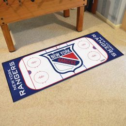 New York Rangers Retro Logo Rink Runner Mat - 29.5 x 72