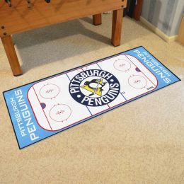 Pittsburgh Penguins Retro Moscto Rink Runner Mat - 29.5 x 72