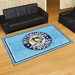 Pittsburgh Penguins Retro Moscot Area Rug - 5' x 8' Nylon