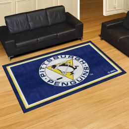 Pittsburgh Penguins Retro Alt Moscot Area Rug - 5' x 8' Nylon