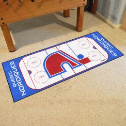 Quebec Nordiques Retro Logo Rink Runner Mat - 29.5 x 72