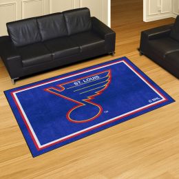 St. Louis Blues Retro Logo Area Rug - 5' x 8' Nylon