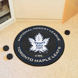 Toronto Maple Leafs Retro Logo Hockey Puck Shaped Area Rug
