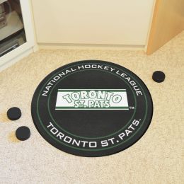 Toronto St. Pats Retro Logo Hockey Puck Shaped Area Rug