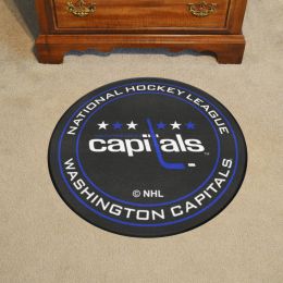 Washington Capitals Retro Logo Hockey Puck Shaped Area Rug