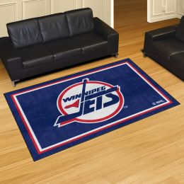 Winnipeg Jets Retro Alt Logo Area Rug - 5' x 8' Nylon