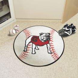 Georgia Bulldogs Logo Baseball Shaped Area Rug
