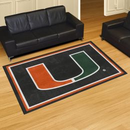 Miami Hurricanes Area Rug - 5' x 8' Nylon