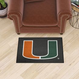 Miami Hurricanes Logo Starter Mat - 19 x 30