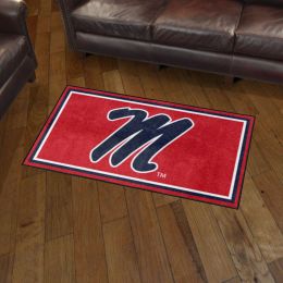 Ole Miss Rebels Area Rug - 3' x 5' Mascot Nylon