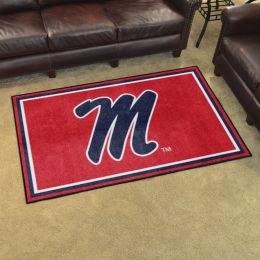 Ole Miss Rebels Area Rug - 4' x 6' Mascot Nylon