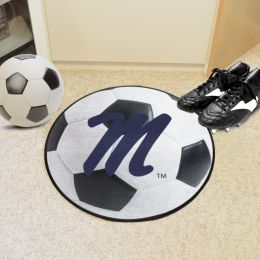 Ole Miss Rebels Logo Soccer Ball Shaped Area Rug