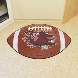 South Carolina Gamecocks Logo Football Shaped Area Rug