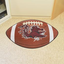 South Carolina Gamecocks Logo Football Shaped Area Rug