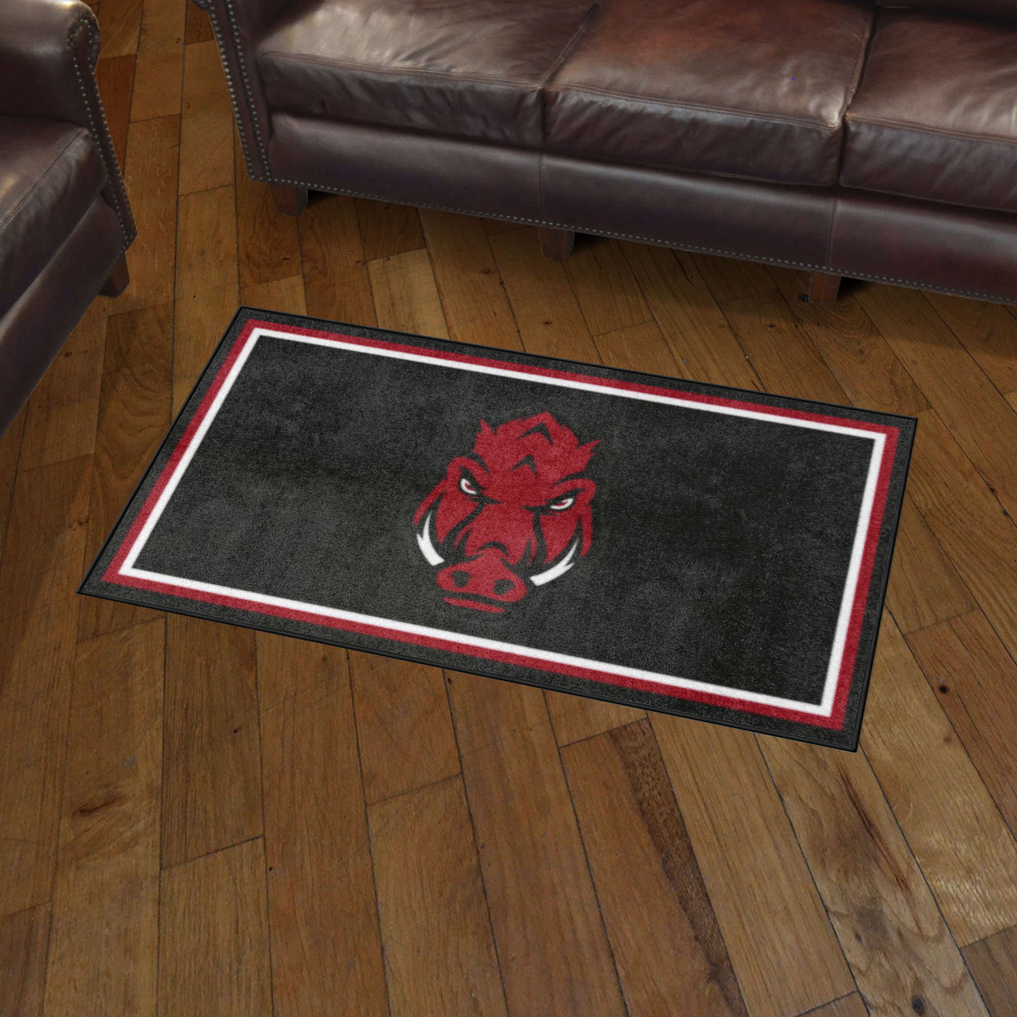 Arkansas Razorbacks Area Rug 3' x 5' Mascot Nylon