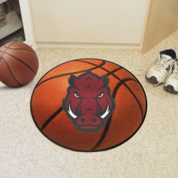 Arkansas Razorbacks Logo Basketball Shaped Area Rug