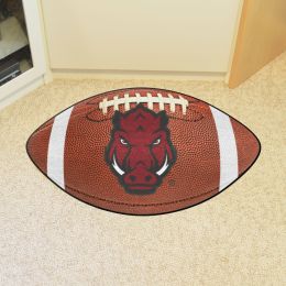 Arkansas Razorbacks Logo Football Shaped Area Rug