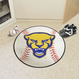 Pitt Panthers Logo Baseball Shaped Area Rug
