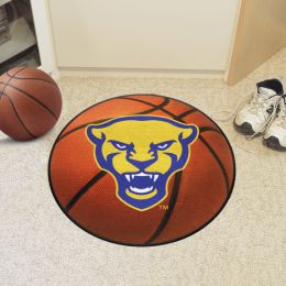 Pitt Panthers Logo Basketball Shaped Area Rug