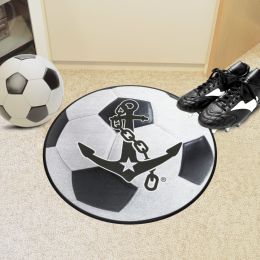 Vanderbilt Commodores Logo Soccer Ball Shaped Area Rug