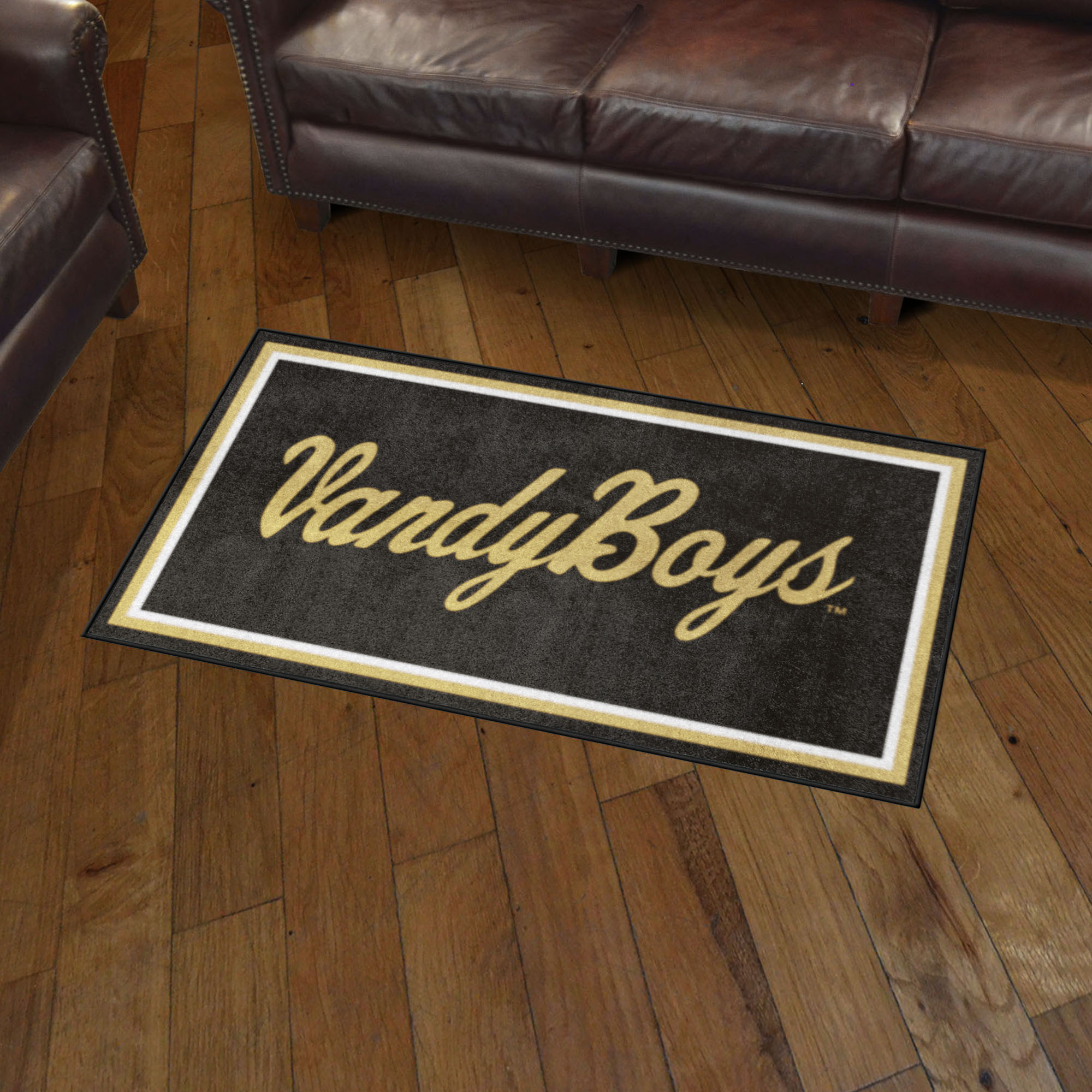 Vandy Boys Commodores Area Rug - 3' x 5' Mascot Nylon