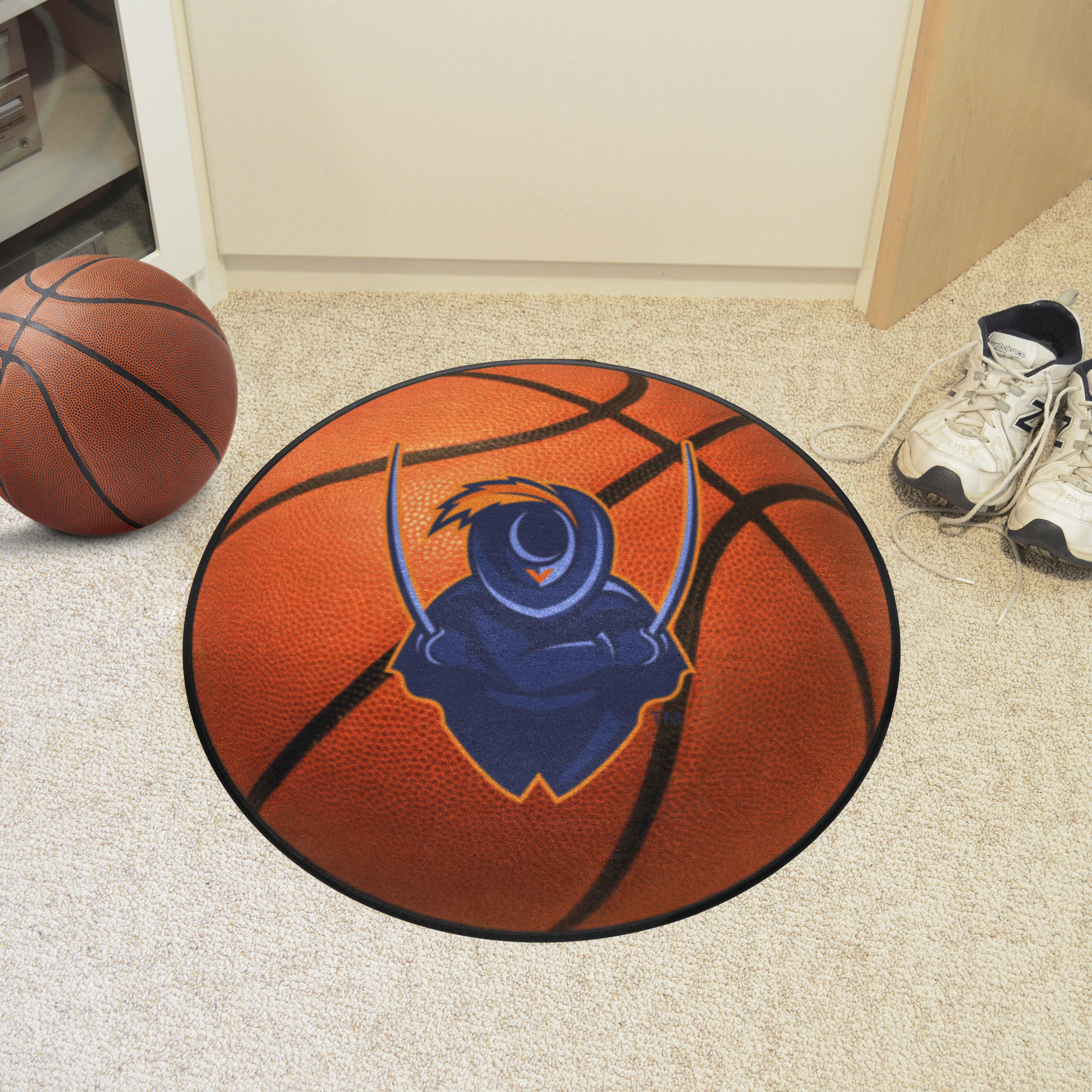 Virginia Cavaliers Logo Basketball Shaped Area Rug