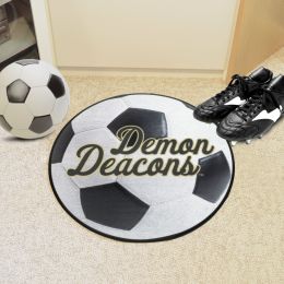 Wake Forest Demon Deacons Logo Soccer Ball Shaped Area Rug