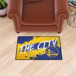 Golden State Warriors Starter Mat Slogan - 19 x 30