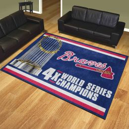 Atlanta Braves Area Rug - Dynasty 8' x 10' Nylon