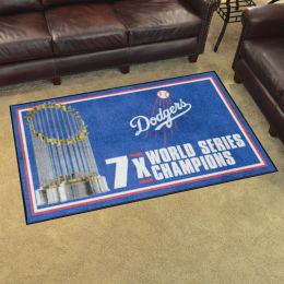 Los Angeles Dodgers Area Rug - Dynasty 4' x 6' Nylon