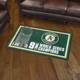 Oakland Athletics Area Rug - Dynasty 3' x 5' Nylon