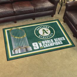 Oakland Athletics Area Rug - Dynasty 4' x 6' Nylon