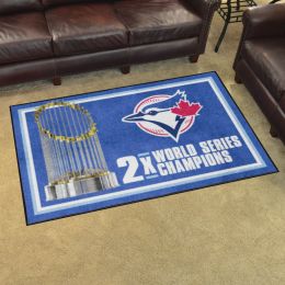 Toronto Blue Jays Area Rug - Dynasty 4' x 6' Nylon