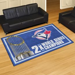 Toronto Blue Jays Area Rug - Dynasty 5' x 8' Nylon